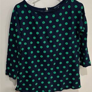 Green Polka Dot Women's Top